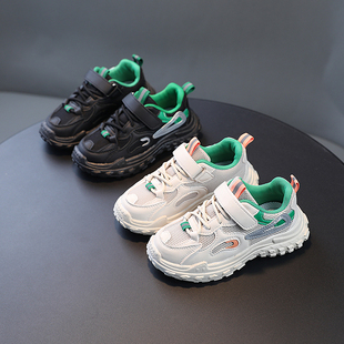 男童女童软底老爹鞋 儿童运动鞋 网布透气休闲鞋 新款 潮 2025年春秋季