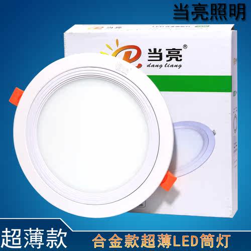 当亮LED超薄合金筒灯 面板灯洞灯 分体式驱动4寸6寸暗装 世纪光明