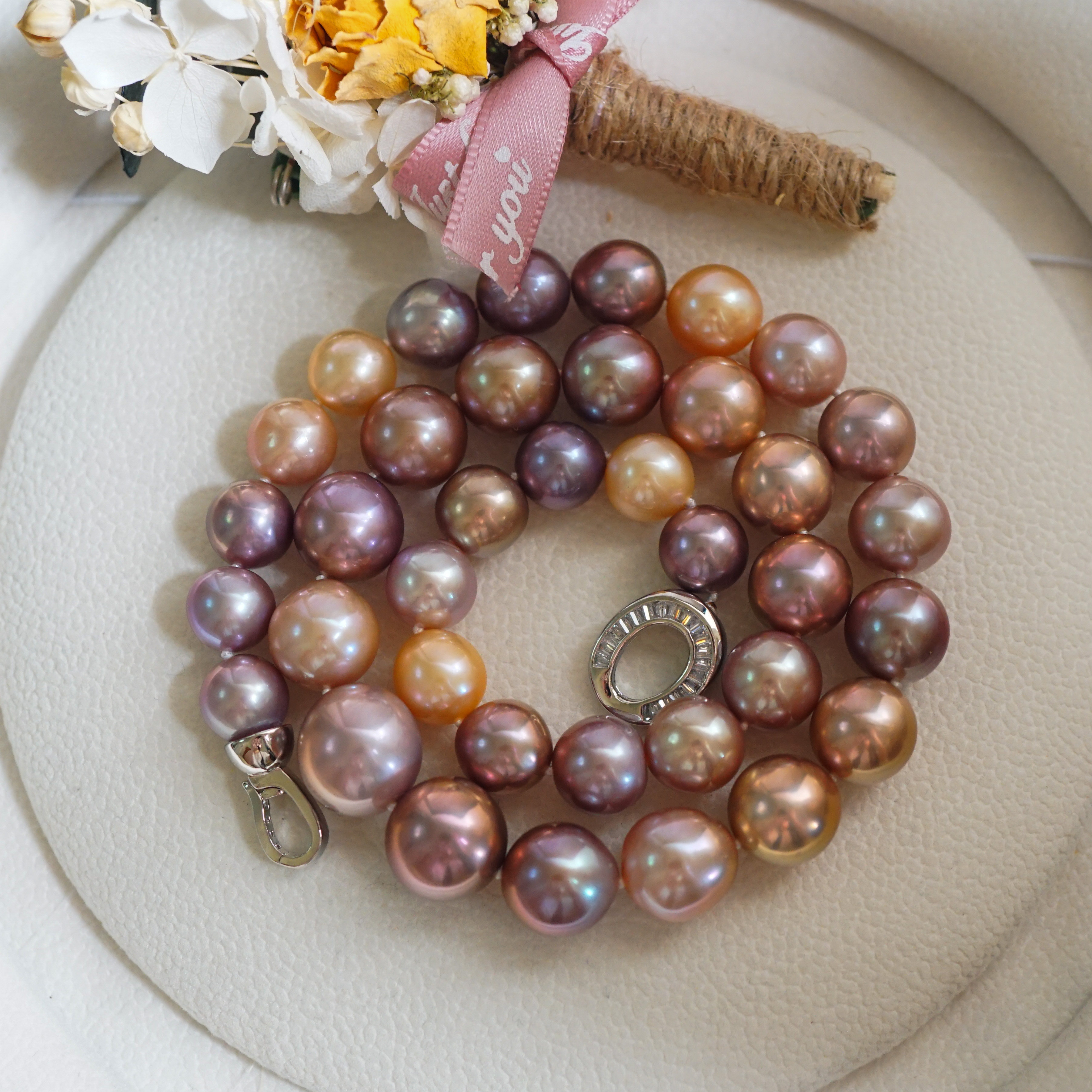 极亮正圆全无瑕爱迪生珍珠项链