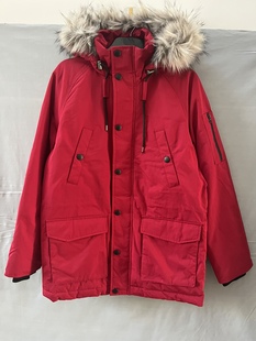 外贸加厚中长款羽绒服情侣派克山姆同款男女冬季厚羽绒服毛领可拆