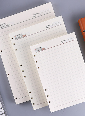 申士25K /18K/A4 92张活页笔记本替芯 适合6孔9孔4孔活页记事本子