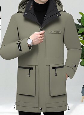 羽绒服鹅绒加厚活帽休闲中长款