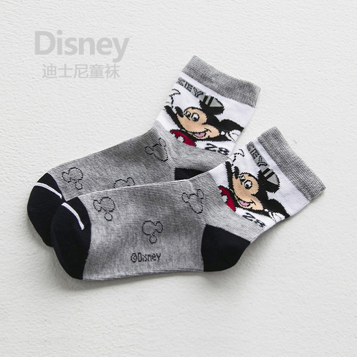 【亏清】正品Disney迪士尼儿童袜子男女童袜宝宝儿童中短袜中筒袜