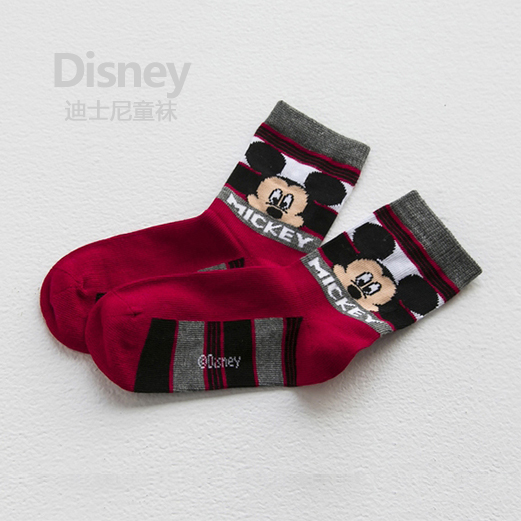 【亏清】正品Disney迪士尼儿童袜子男女童袜宝宝儿童中短袜中筒袜