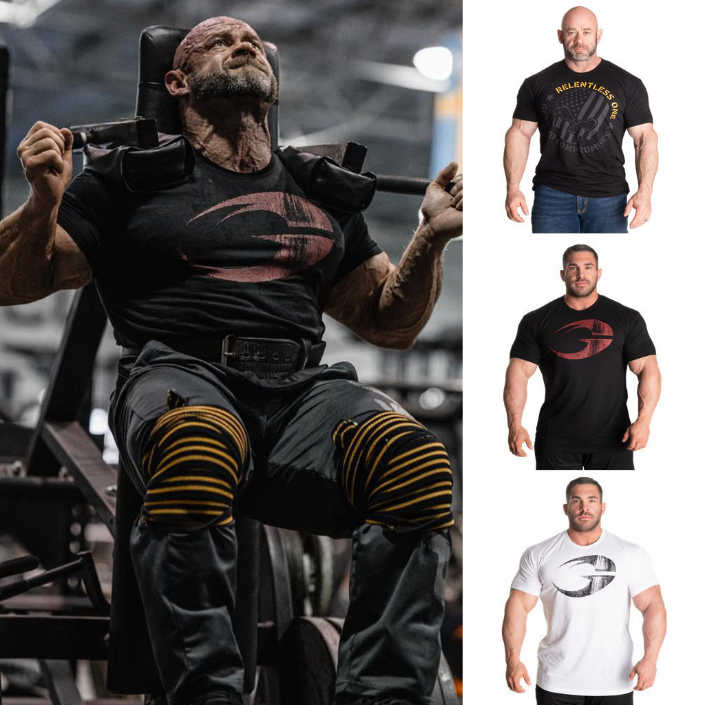 短袖修身男纯棉粗矿健身