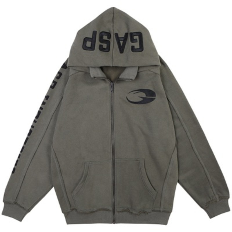 宽松大码加厚兄弟健身拉链外套