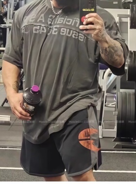 GASP夏季健身短裤美式训练速干透气宽松运动薄款肌肉男深蹲练腿裤