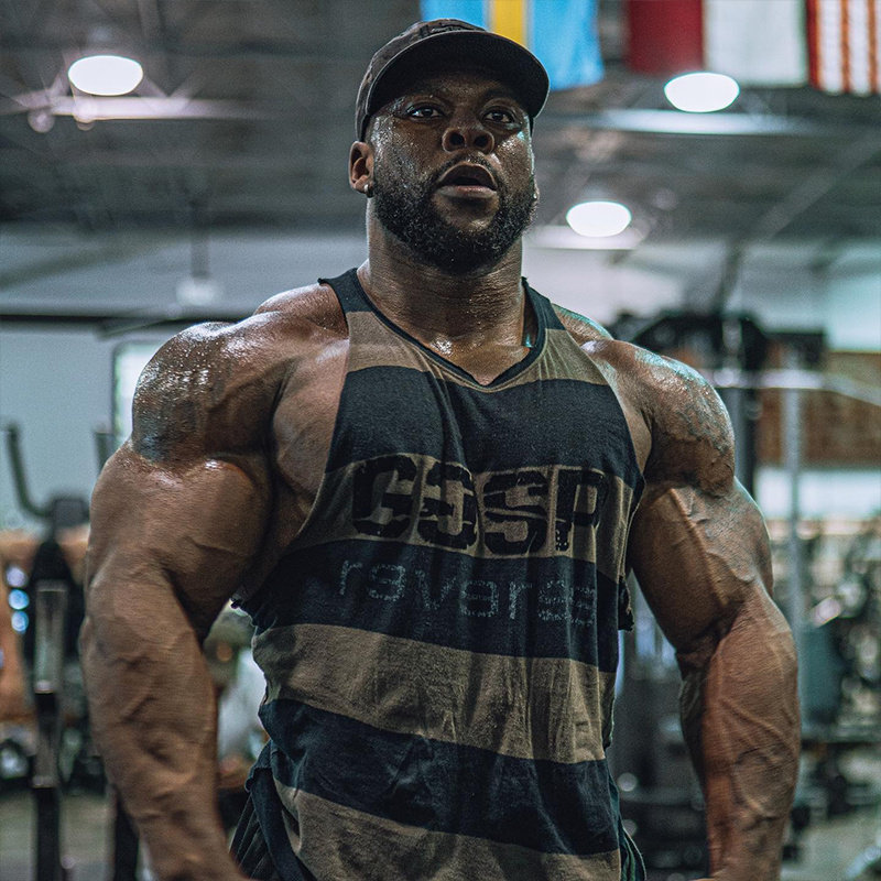 God健身无袖条纹背心肌肉男夏季运动服吸汗弹力复古美式训练T恤潮