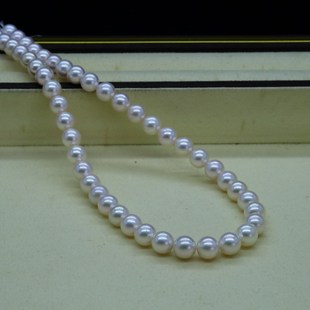 珠还合浦 2025年上新AKOYA海水珍珠项链正圆强光少瑕 带国检证书