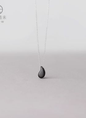 黑檀木十字女文艺项链