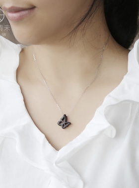 美鱼工坊女黑檀清新项链