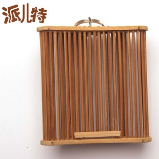 本色老竹蚱蜢手笼 热销外出蚱蜢竹手工笼画眉笼子子配件