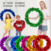 亮丝硬圈钢丝运动会花环开幕式 幼儿园舞蹈早操器械操表演道具