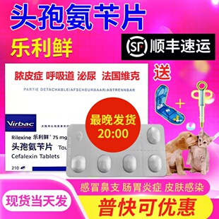 乐利鲜头孢氨苄片宠物消炎感冒药狗猫皮肤病脓皮症猫用狗狗用