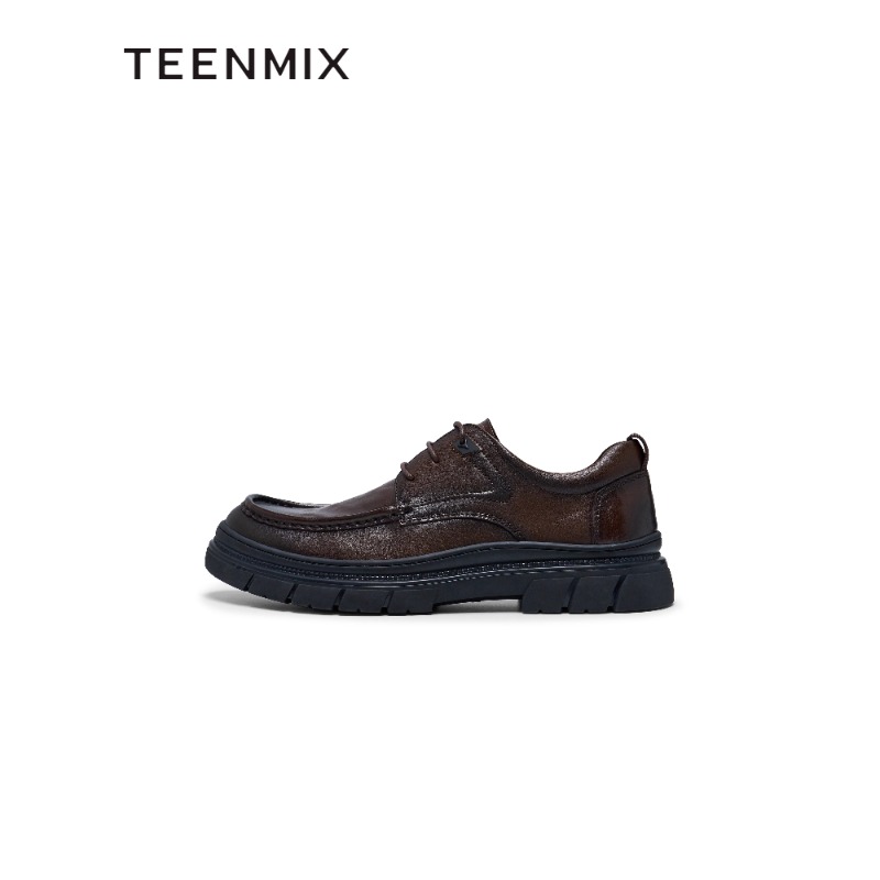 专柜正品天美意2024冬新款商场同款通勤厚底男休闲鞋EWW01DM4