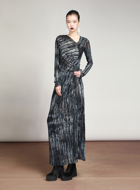 MIAHAN2025秋冬高级感女人味巨好看修身显身材长袖气质长款连衣裙