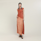 改良旗袍真丝桑蚕丝连肩袖 MIA 包肩连衣裙 女装 新中式 HAN夏季 新品