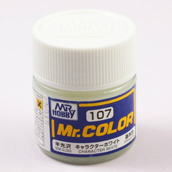 MR.HOBBY/郡仕 C107 半光泽白色 10ml油性模型油漆