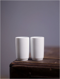 时代印记|玲珑闻香杯高温白瓷茶杯潮州工夫茶具品茗杯纯色直身杯