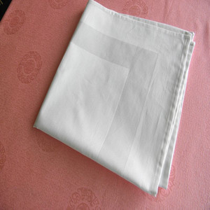 新款纯色 缎框 全棉 西餐巾 口布 白色 纯棉餐巾 专用打杯布布艺