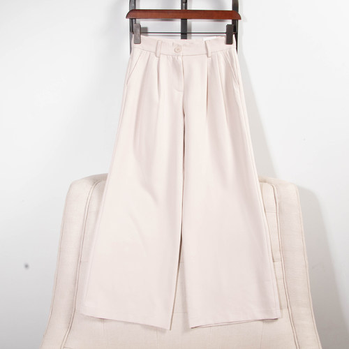 春夏显瘦中腰直筒九分西装裤