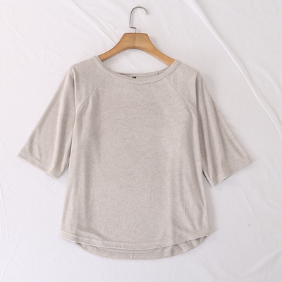 简约大方休闲细毛圈T恤上衣