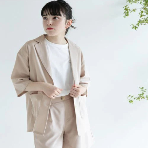 日单童装春夏薄款短袖西装外套