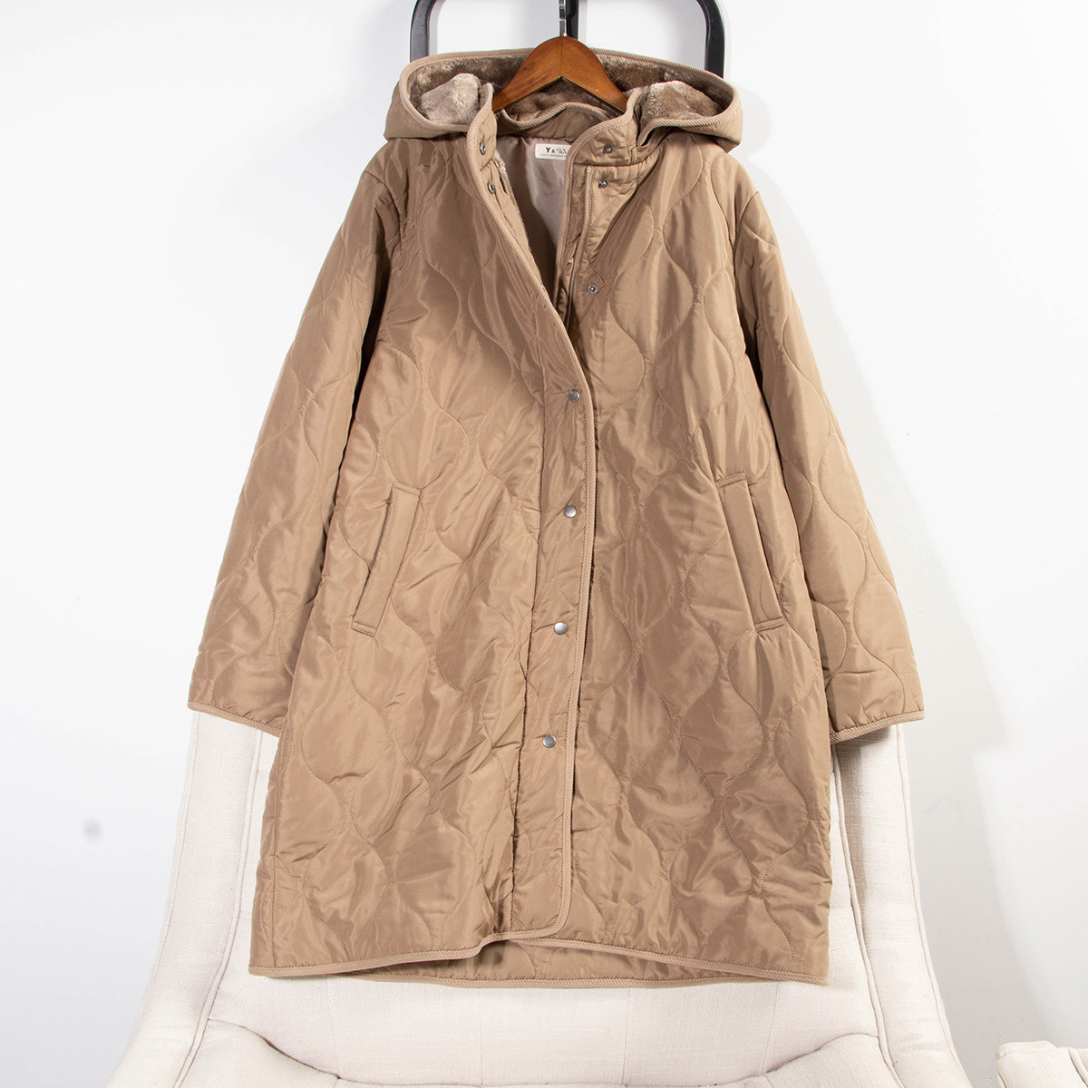 日单品牌秋冬新款温暖显瘦可脱卸连帽绗线中长款棉服31925,女装/女士精品,棉衣/棉服,淘宝优惠券,粉丝福利购,淘宝优惠卷