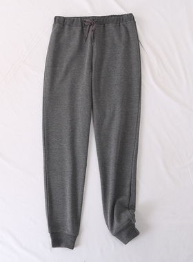 日单春夏新款休闲运动百搭松紧腰棉毛圈束脚运动裤卫裤男女25627