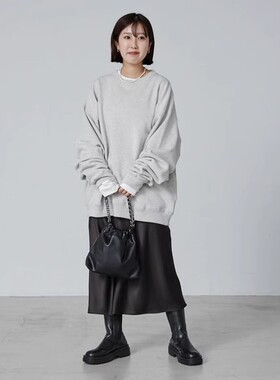 日单秋冬新款时尚休闲运动范圆领罗纹长袖棉毛圈厚卫衣男女24366