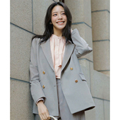 西装 日单贵牌春秋新款 知性气质通勤百搭翻领双排扣长袖 外套31993