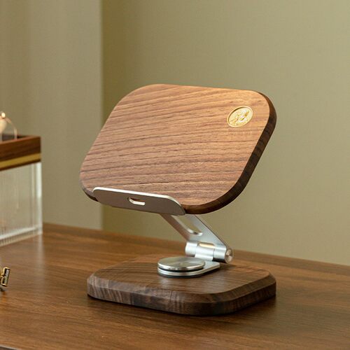 北美黑胡桃木便携手机桌面支架