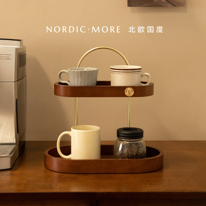杯架子木质复古杯子收纳置物架餐桌台面咖啡杯架厨房茶水杯收纳架