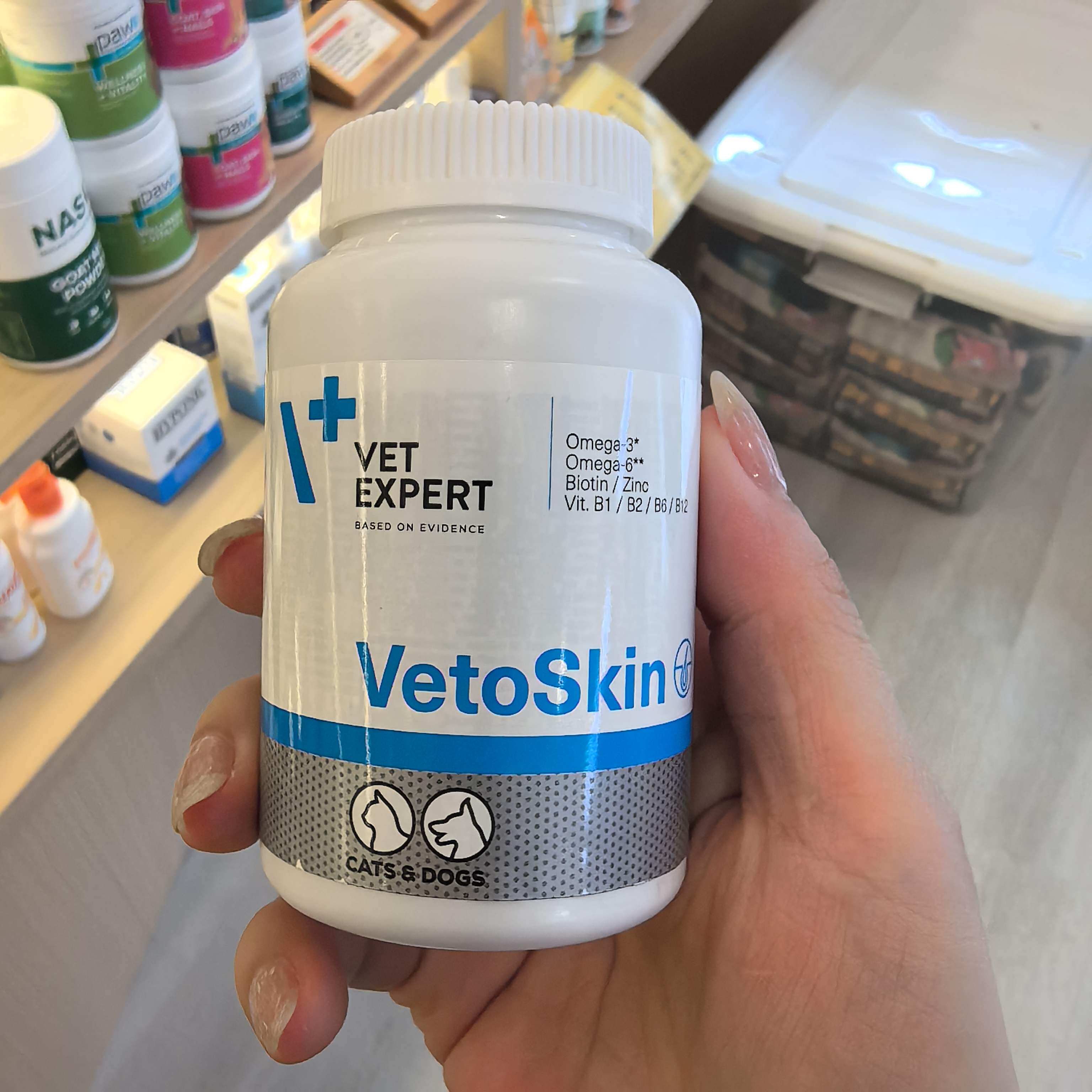 港购 店长推荐VET EXPERT - VetoSkin 犬猫皮膚補充品 90粒膠囊