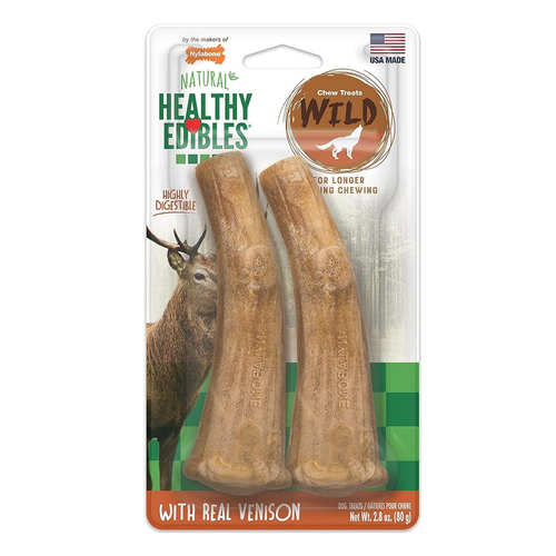 港购 美国Nylabone Healthy Edibles 鹿角天然耐咬清潔骨