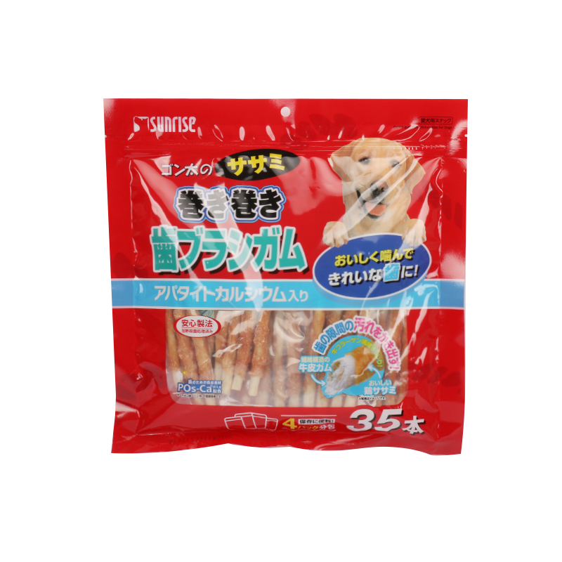 日本sunrise盛来知精选高胶原蛋白 狗狗宠物健康牛皮纤维棒鸡胸肉