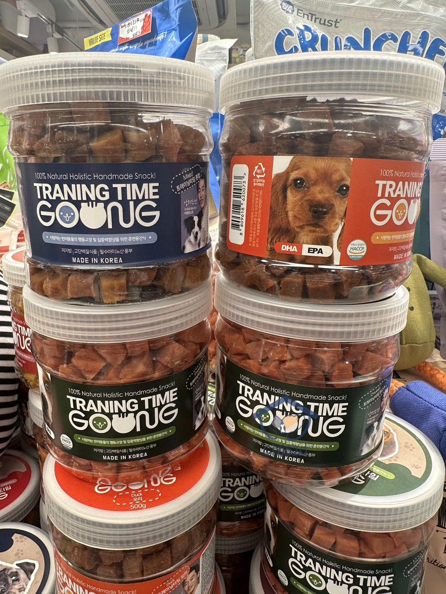 港购 韓國GOONG TRAINING TIME牛肉三文鱼鸡鸭肉訓練小食500g