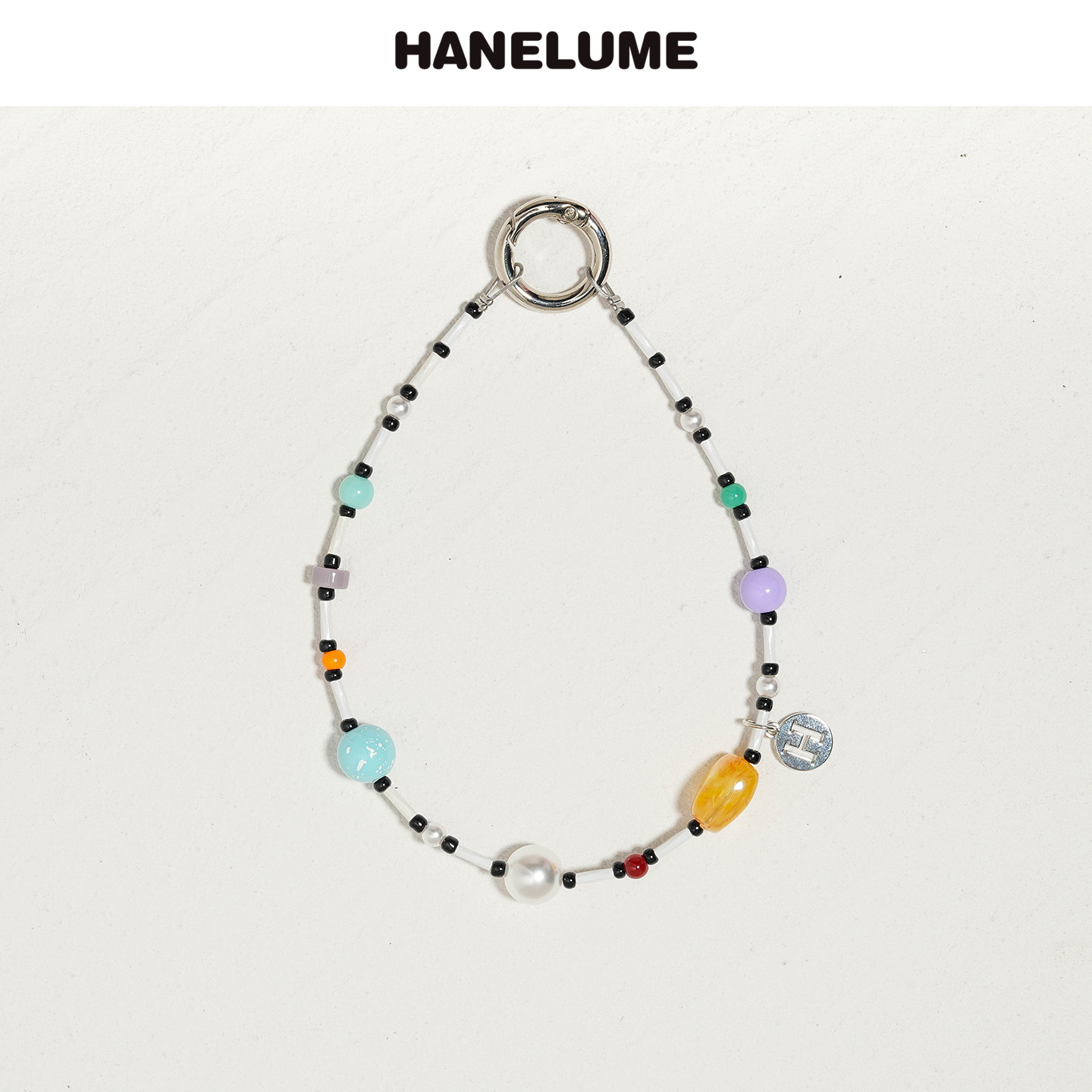 HANELUME原创设计小众撞色串珠防摔手机链挂绳钥匙扣包包装饰挂件,3C数码配件,手机挂件/手机链,淘宝优惠券,粉丝福利购,淘宝优惠卷