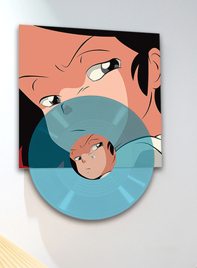 ADOY&Aokizy 上下叠仿真唱片彩胶  装饰画现代咖啡店潮流艺术挂饰