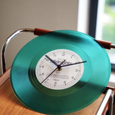 霉霉泰勒斯威夫Taylor Swift仿黑胶唱片个性挂钟家居送礼礼物钟表