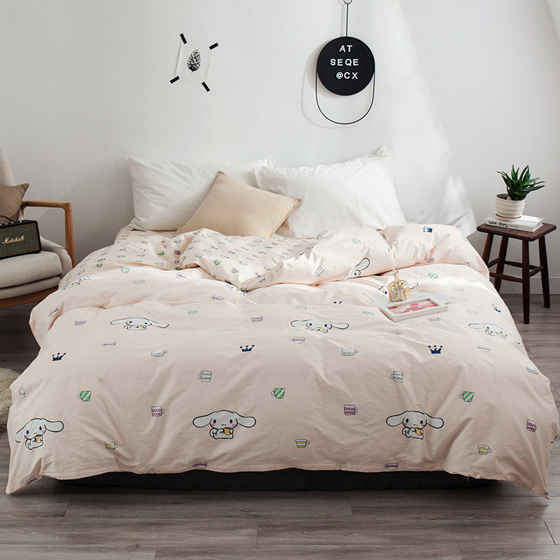 Cotton Quilt cover singleton student dormitory 1.5 sheet Double ins Net Red Cute Rabbit pure cotton Quilt coverin the Bedclothes , Quilt  category - from Buy2taobao.com to provide professional Taobao agent buy service