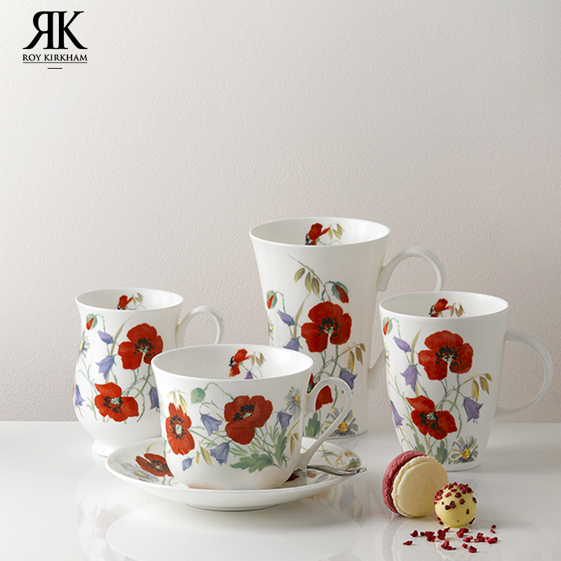 欧式花卉马克杯ROYKIRKHAM骨瓷