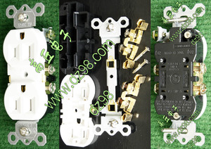 高品质 美标 125V 15A 白色 电源 UPS 插座 美国标准墙壁插座
