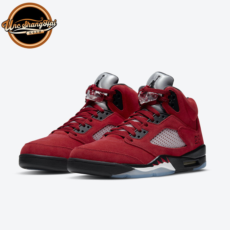 北卡大学 air jordan 5 aj5 黑红 愤怒的公牛 大红麂皮dd0587-600