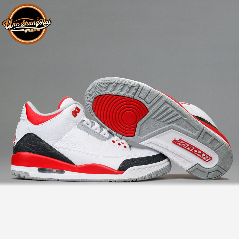 北卡大学 Air Jordan 3 Fire Red AJ3 白黑红 火焰红 136064-120