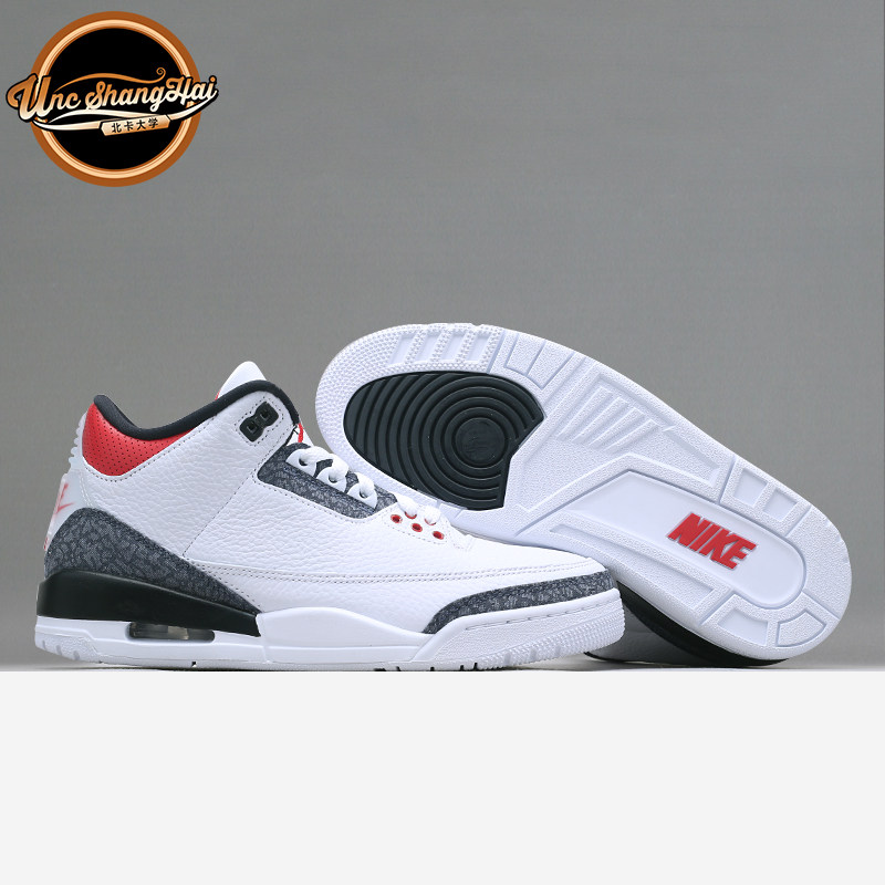 北卡大学 Air Jordan 3 AJ3 白水泥 火焰红 日本限定 CZ6431-100