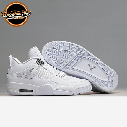 北卡大学 Air Jordan 4 Pure Money AJ4  纯白银 308497-100现货