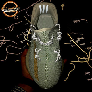 北卡 YEEZY 350 500 700 SNEAKER 满天星 男女黑色白色3M反光鞋带