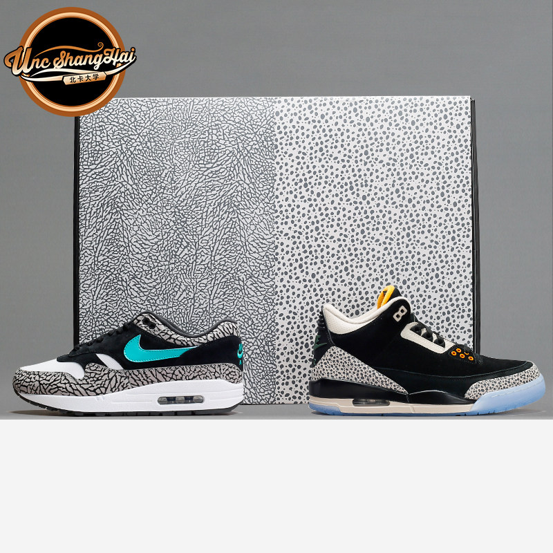 北卡大学 Air Jordan 3 air max AJ3 atmos 大象套装 923098-900