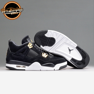 北卡大学 AJ4 308497 032现货 Royalty 麂皮 Jordan Air 黑金